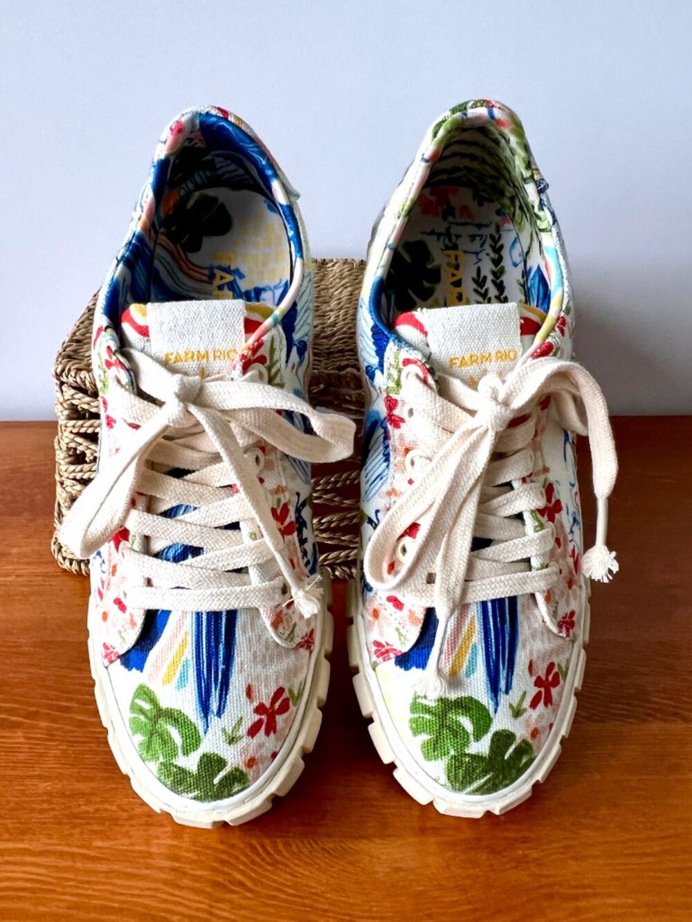 Farm Rio Copacabana Flatform Sneakers, Size 7.5, Excellent Condition! - Picture 9 of 13